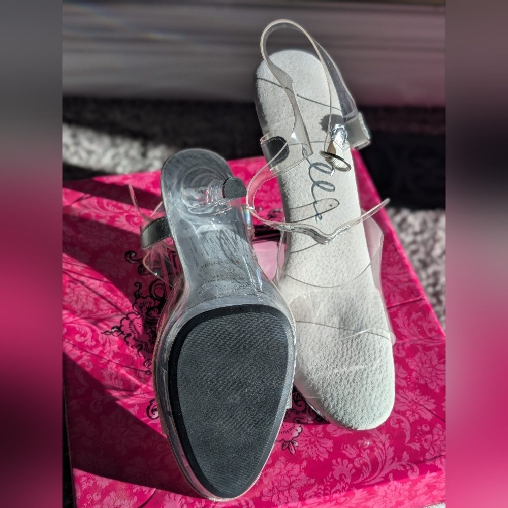 Ellie Transparent Strap Heels - Picture 2 of 3